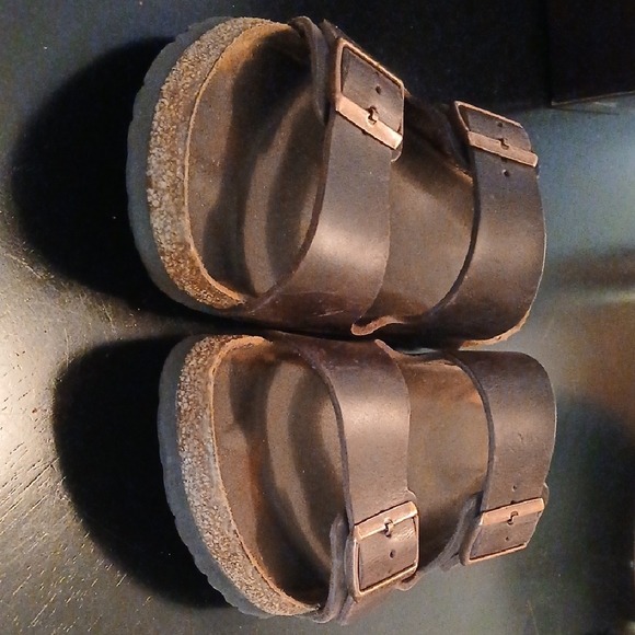 Brown Double Strap Sandals